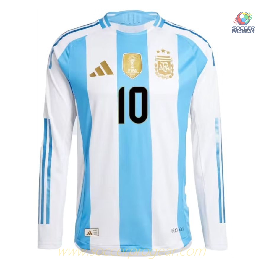 Argentina Home Team Jersey 2024/25 Collection Messi Long Sleeve