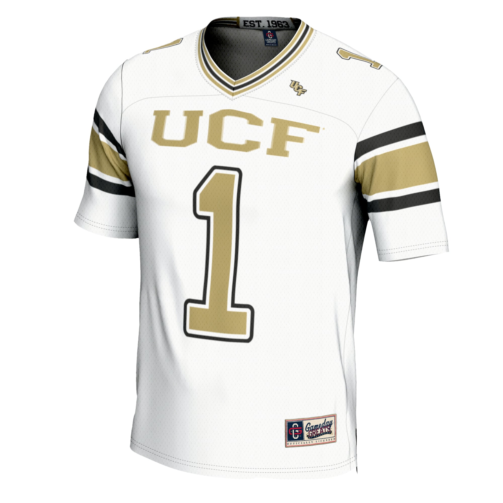 Men's #1 White UCF Knights Football Jersey