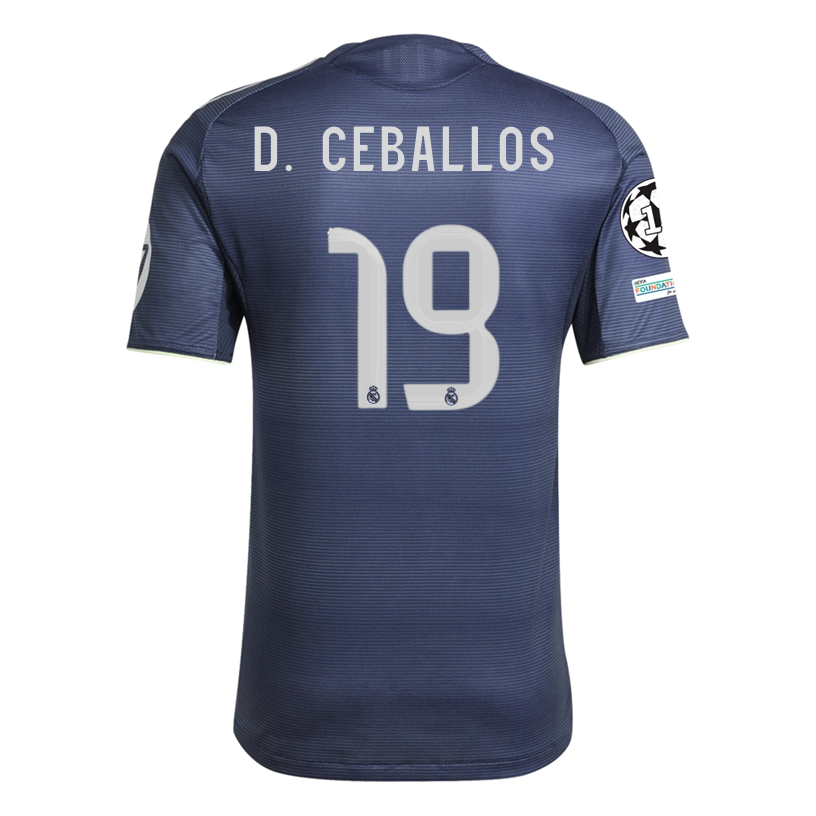Real Madrid Patches 2025-2026 UCL Away Jersey – Authentic Shirt