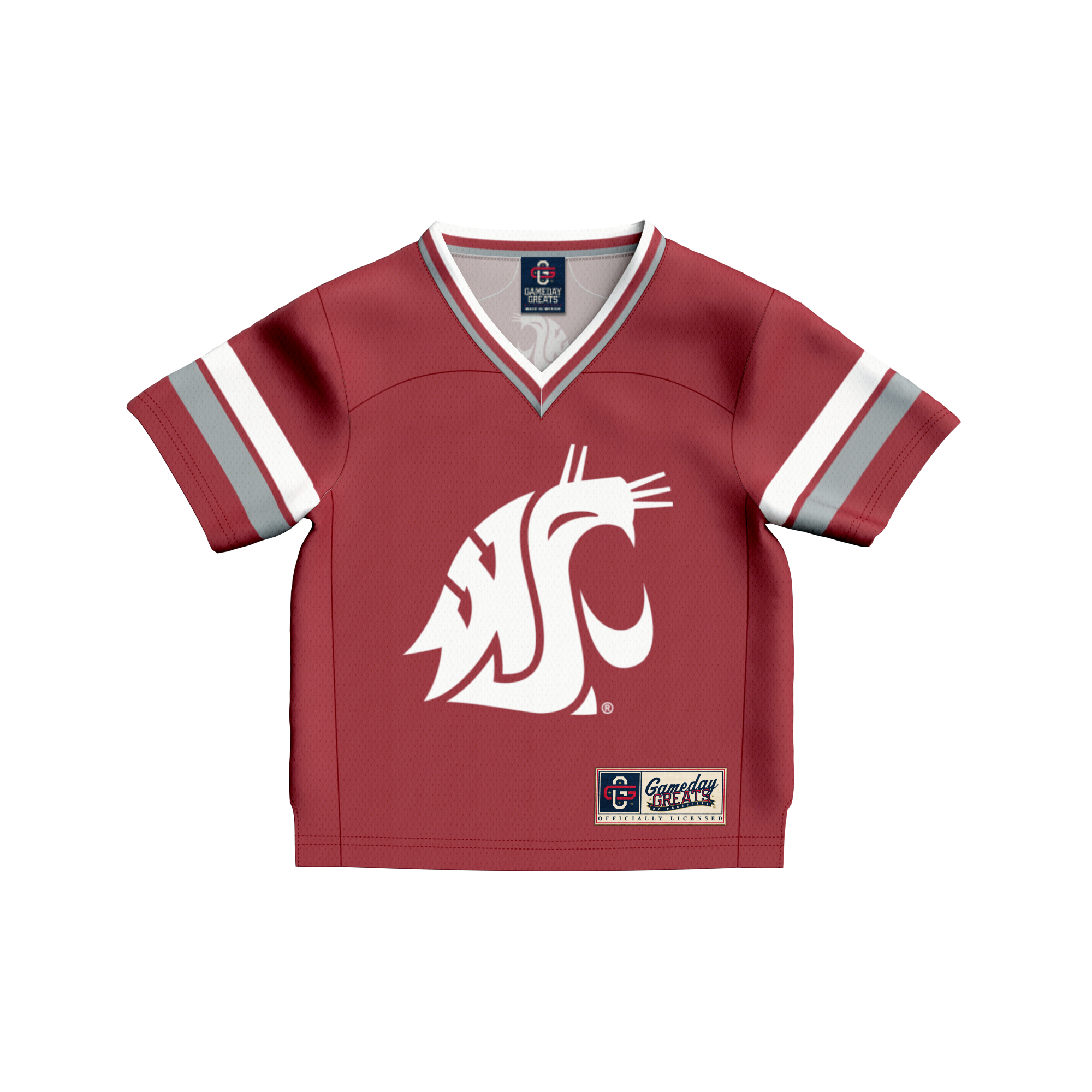 [NJP] Washington State Cougars GameDay Greats Toddler Lightweight Collegiate Football Fashion Jersey - Crimson