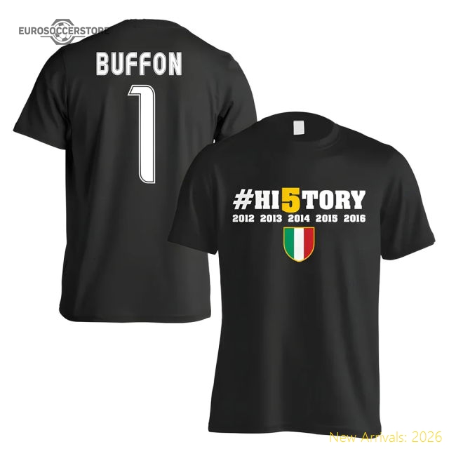 High-quality Juve History Winners Tee (buffon 1) - Black - Great Value