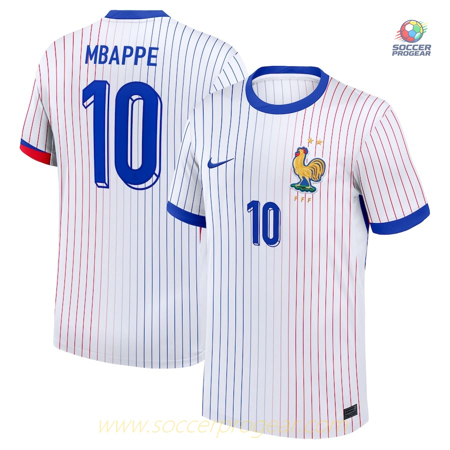 France Team Away Soccer Shirt 2024/25 Collection Mbappe