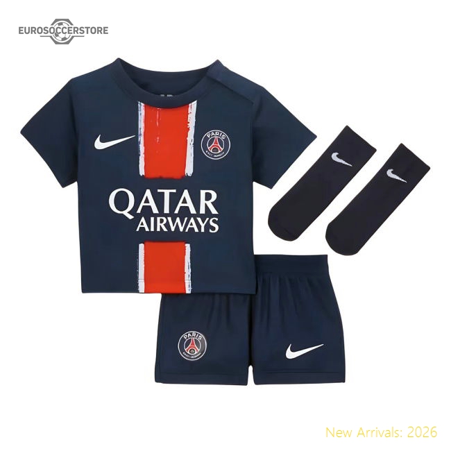 Psg Home Infants Baby Kit 2024-2025 Supporter Edition Jersey
