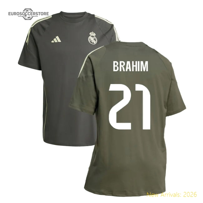 Authentic 2025-2026 Real Madrid Training Tee (Utility Grey) (Brahim