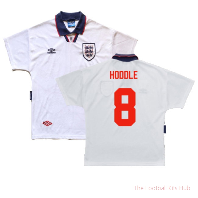 England 1993-1995 Home Shirt (L) (Excellent) (Hoddle 8)