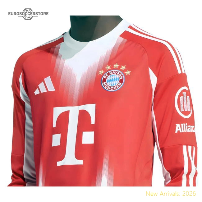 Teams,Bayern Bayern Home Club Munich 2025-2026 Long Sleeve