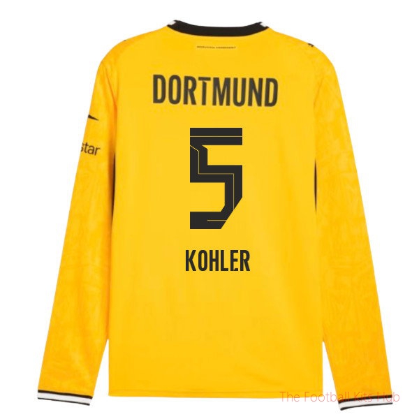 Borussia Dortmund 2026-2027 Long Sleeve Home Shirt (Kohler 5)