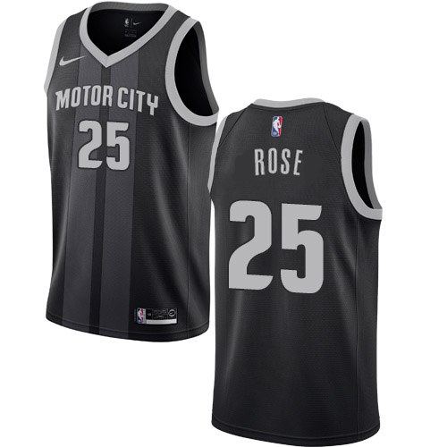 Black Nike Detroit Pistons #25 Clippers Jersey - Breathable Material