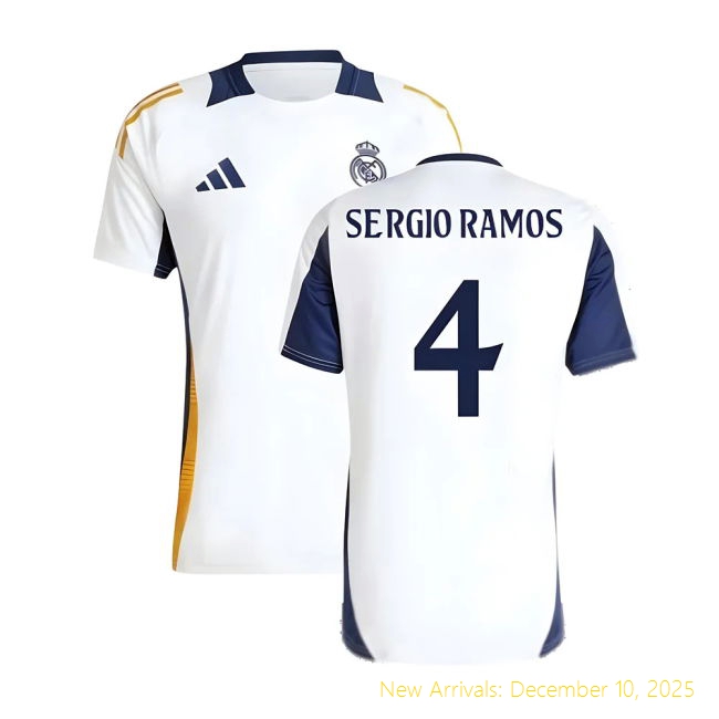 Durable 2024-2025 RM Real Madrid Training Tee (White) (Sergio Ramos 4)
