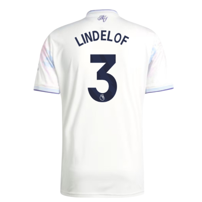 2025-2026 Aston Villa Third Official Jersey Lindelof Adidas Climacool