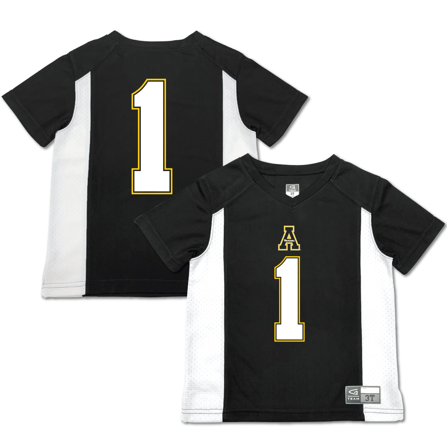 #1 Appalachian State Mountaineers Garb Toddler Football Jersey - Black