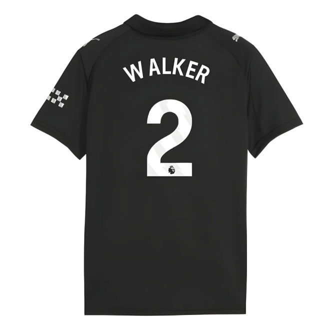 Top Tier Football Man City Away Shirt Kids Walker #2 Updated Desig...