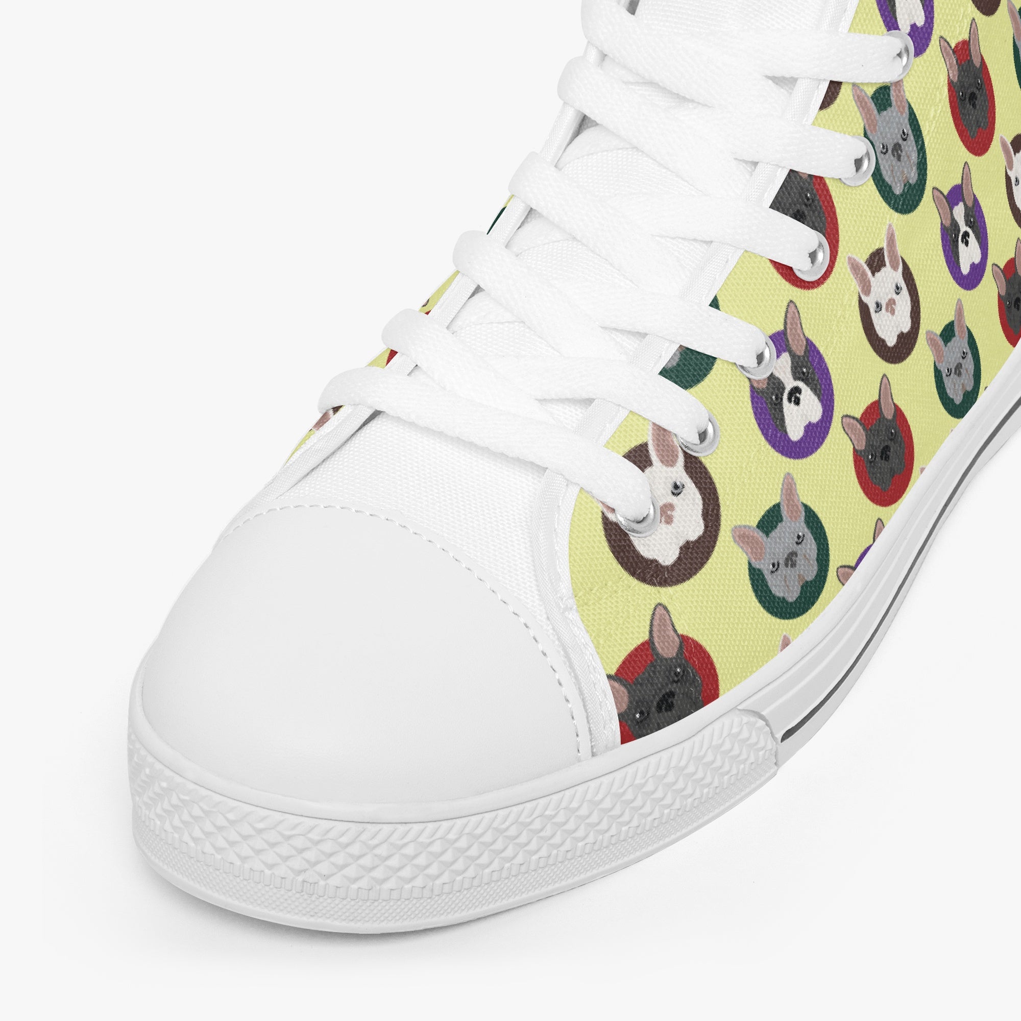 French Bulldog Lover Megan Classic High Top Canvas Shoes Casual Footwear