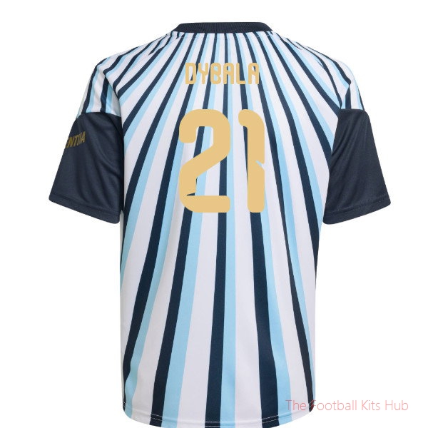 Argentina 2026-2027 Home Pre-Match Shirt (Kids) (Dybala 21)
