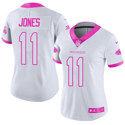 NFL A F Falcons #11 Julio Jones White Limited Jersey - Authentic Qu...
