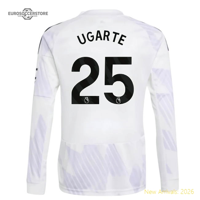 2025-2026 Man Utd Long Sleeve Away Shirt (kids) (ugarte 25)