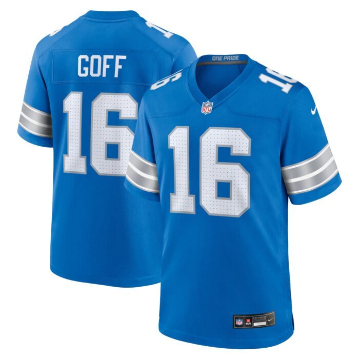 None Men's DET Lions Energetic Premium Material Jersey Game Day Wear