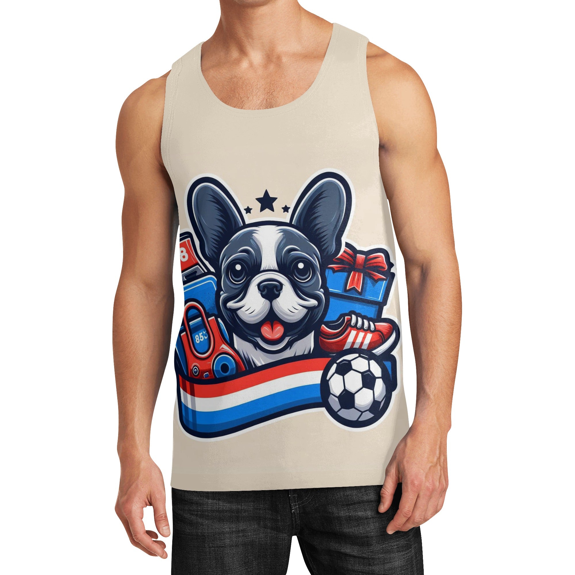French Bulldog Lover Bear Men Tank Tops Trendy Everyday Top