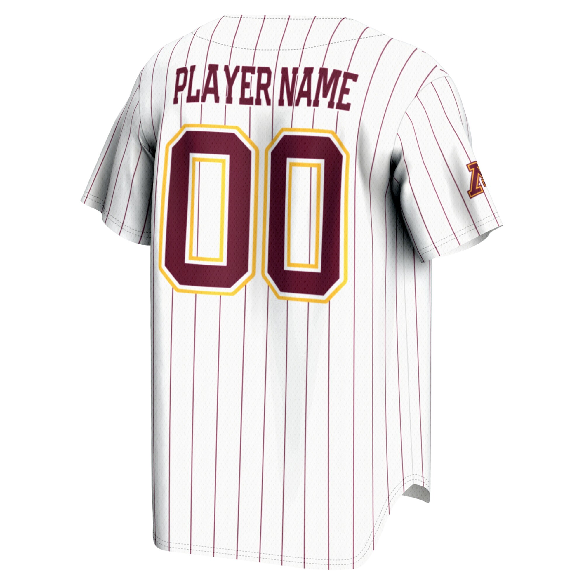 [NJP] Minnesota Golden Gophers GameDay Greats Youth NIL Pick-A-Player Lightweight Baseball Jersey - White