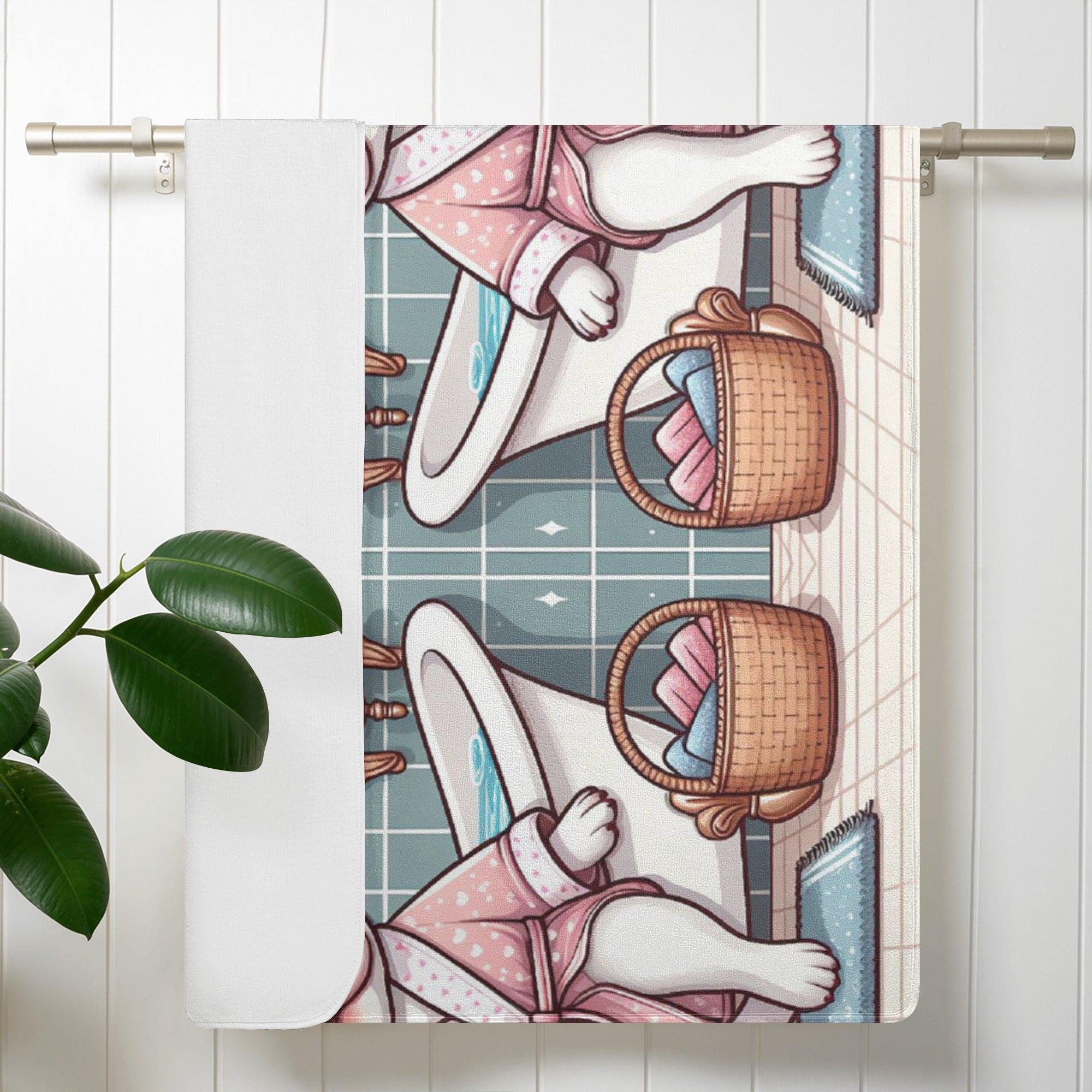 French Bulldog Lady Bath Towel Cute Frenchie Essential