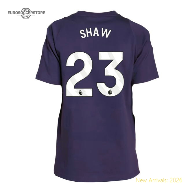 Authentic 2025-2026 Man Utd Training Tee (aurora Plum) - Kids (shaw