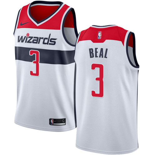 Nike White Washington Wizards #3 Jersey - Discounted Game Day Wear