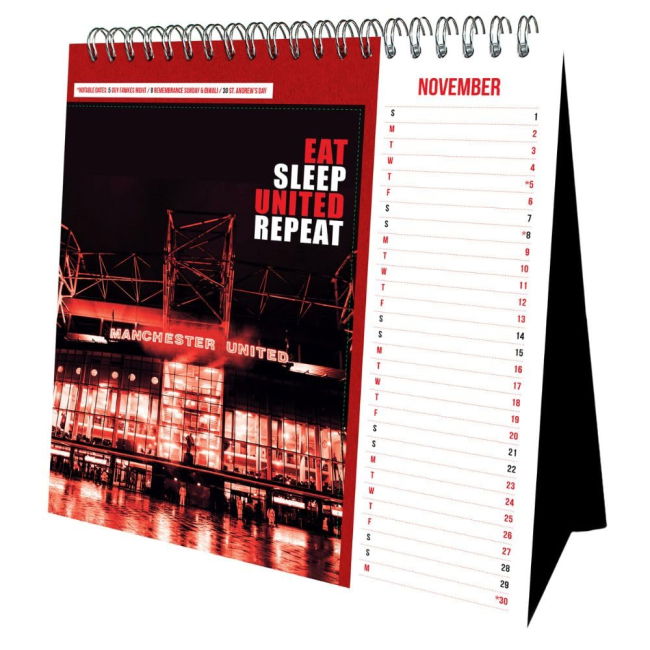 Manchester United FC Desktop Calendar 2026 (Match Day)