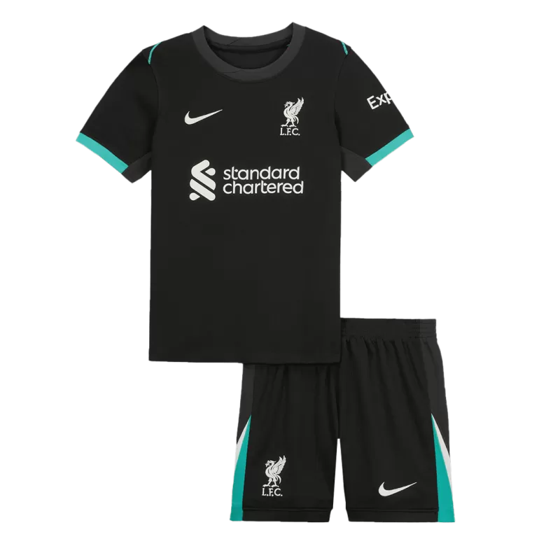 Kid's Liverpool Away Soccer Jersey Kit(Jersey+Shorts) 2024/25Authentic