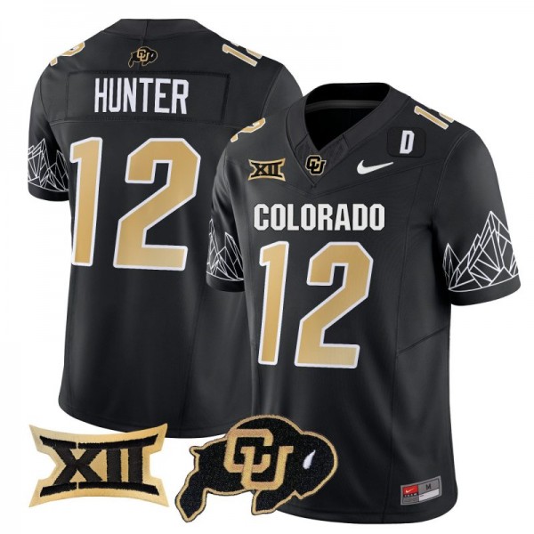 Men Ncaa Team #12 Travis Hunter Premium Football Jersey