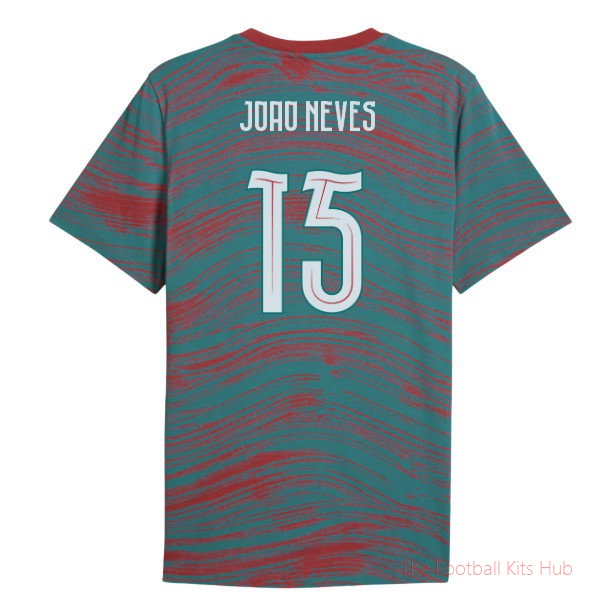 2026-2027 Portugal FtblCulture Tee AOP (Red) (Joao Neves 15)
