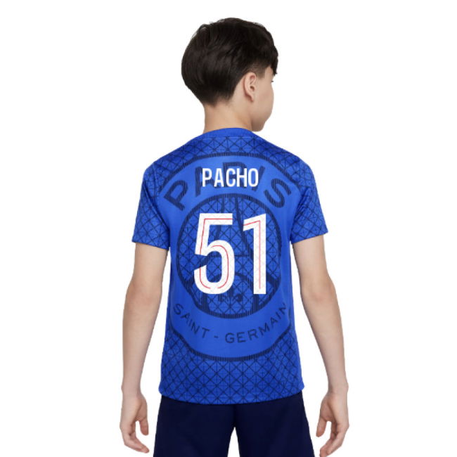 2025-2026 PSG Academy Pro Home Pre Match Shirt (Royal) - Kids (Pacho 51)