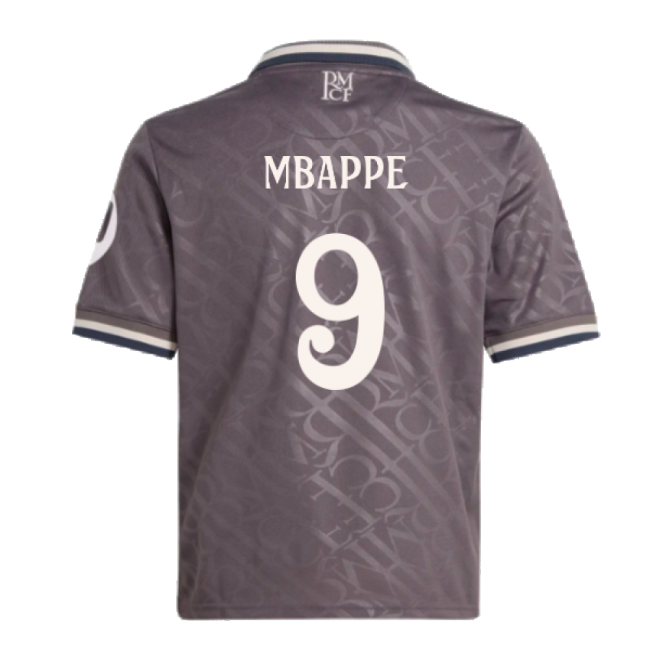 Authentic 2024-2025 Real Madrid Third Youth Kit (Mbappe 9)