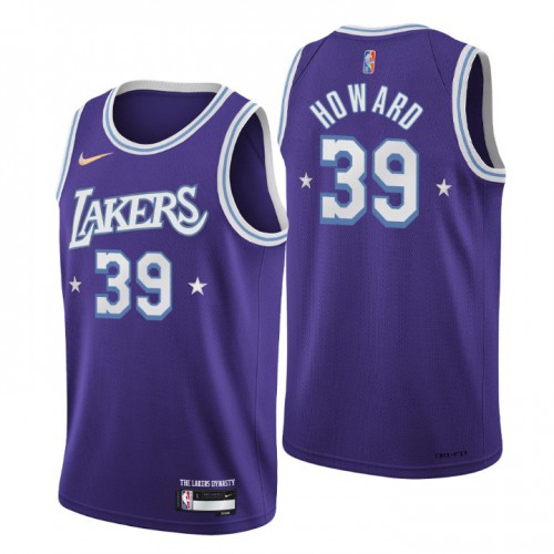 Purple Nike Angeles Lakers #39 Lakers Jersey - Polyester Quality