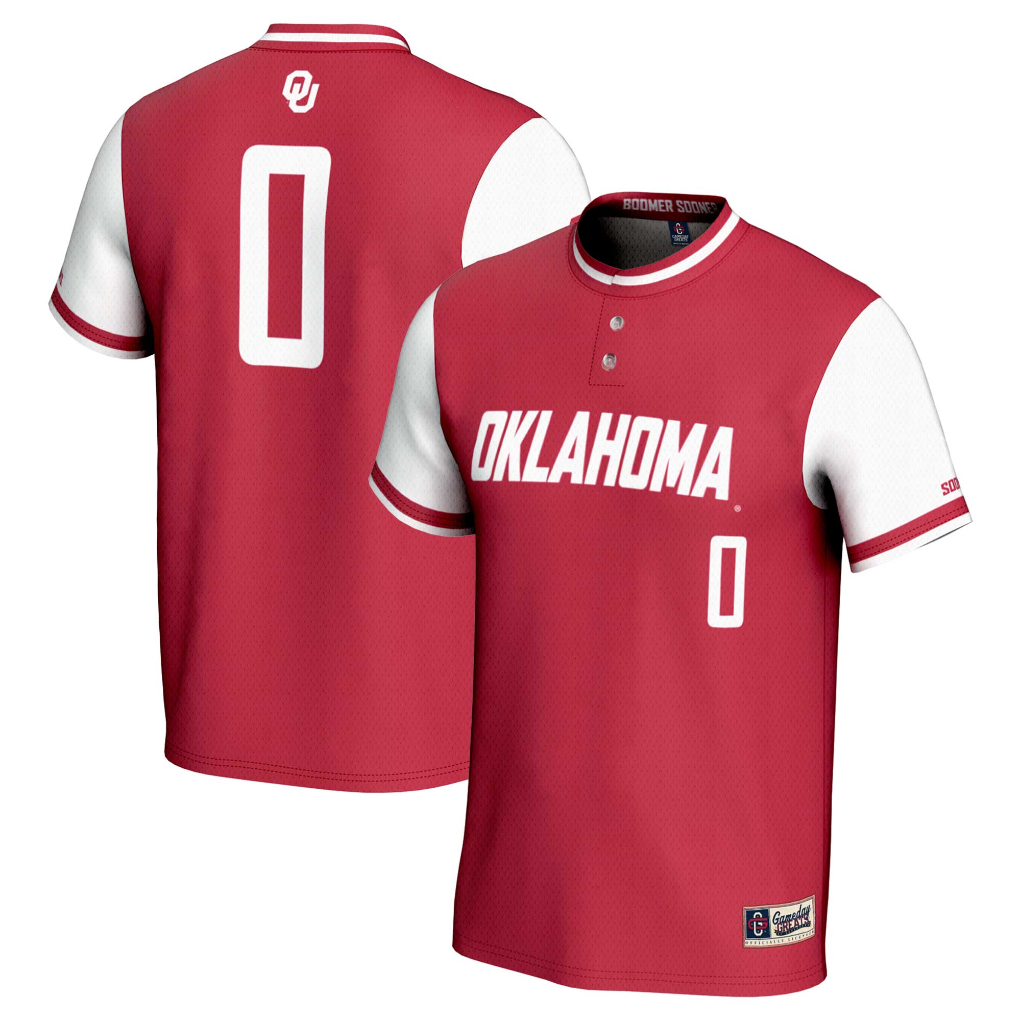 [NJP] Women's Oklahoma Sooners GameDay Greats Lightweight Softball Jersey - Crimson