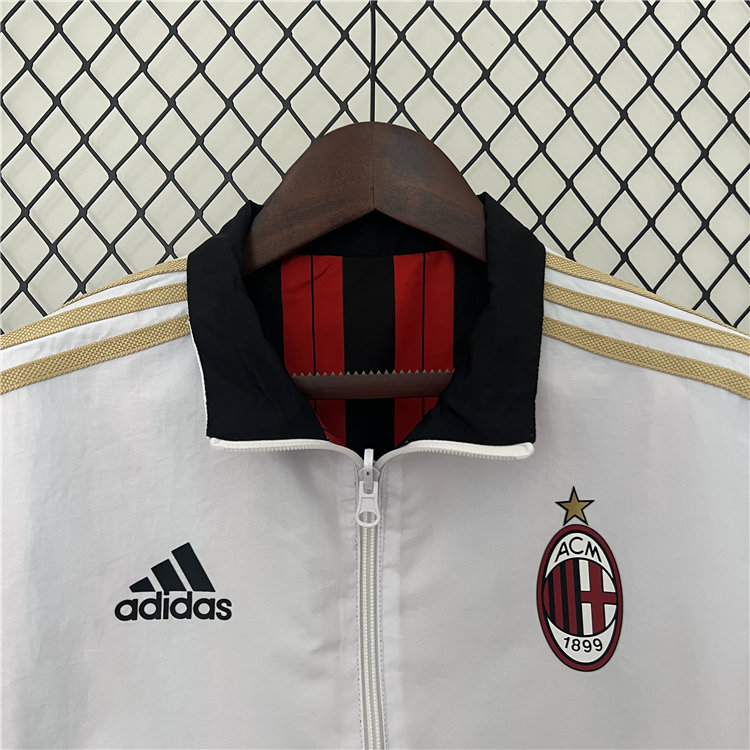 Professional Grade AC Milan 2425 Reversible Trench Jacket RedWhite