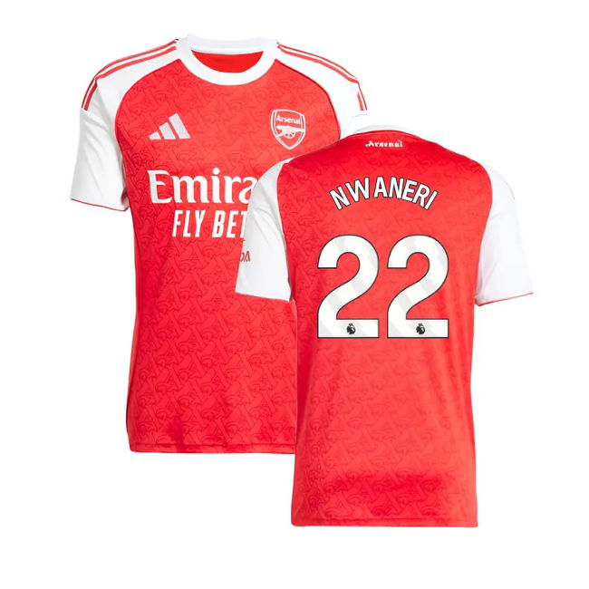 Arsenal 2025-20 Home Football Shirt Nwaneri (22) L M S