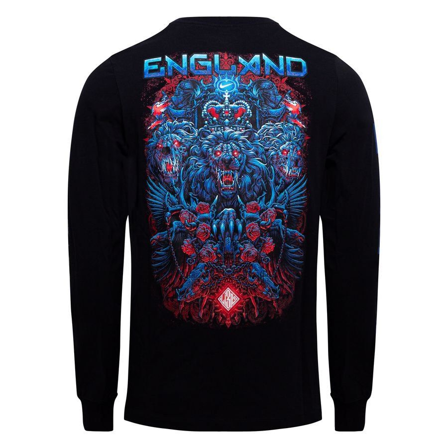 England T Shirt Premium L/s Jet Black Supporter Version