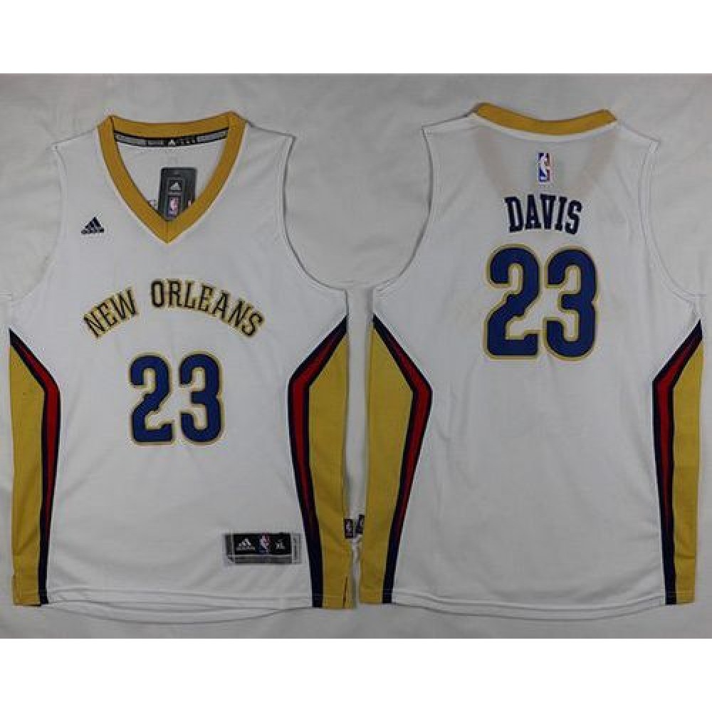 Collector's Item Vintage Men's Pelicans #23 Anthony White Basketball Jersey