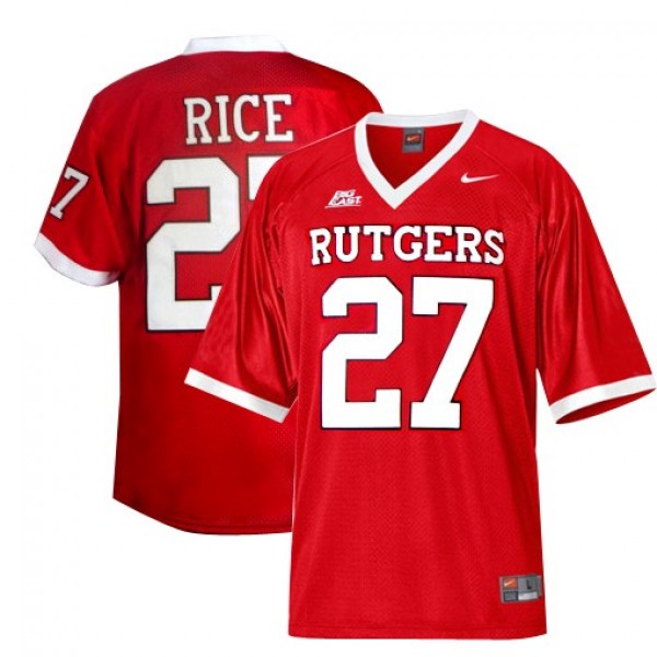 Men Top Program #27 Ray Rice Men Red Officially Licensed Jersey