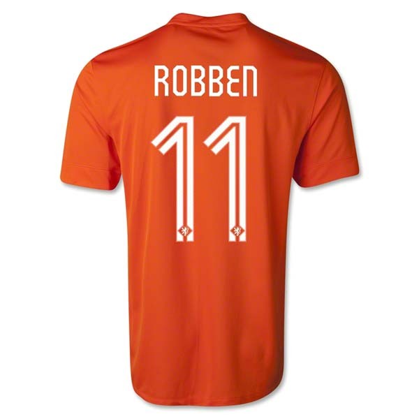 Netherlands 201415 Home Soccer Shirt 11 ROBBEN - Official Replica