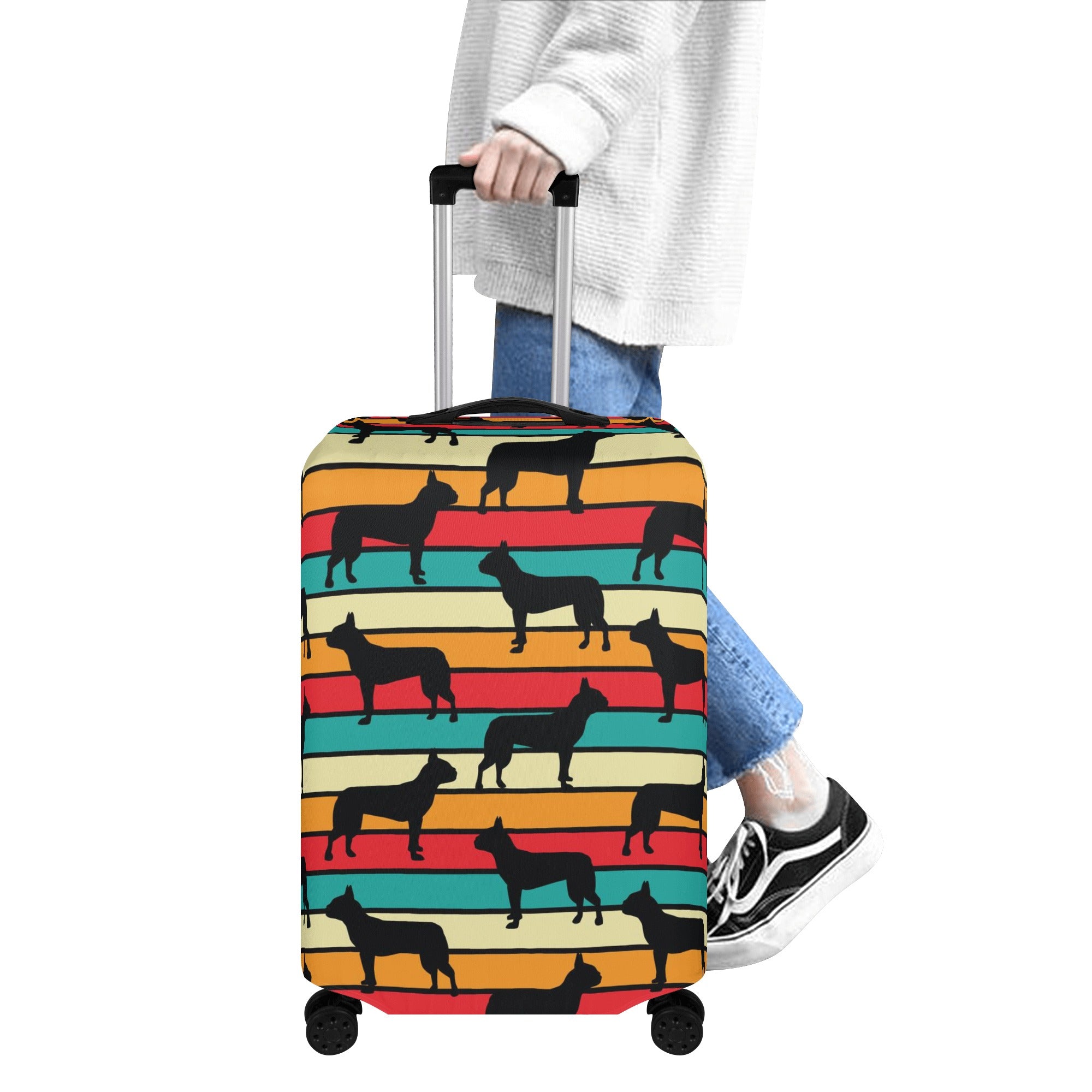 Durable Peaches - Luggage Cover For Boston Terrier Lovers as a Gift