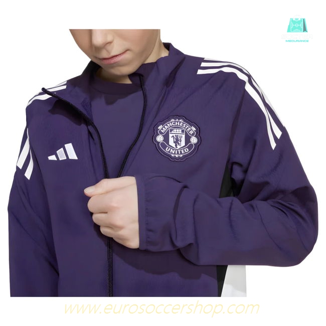 2025-2026 Man Utd Presentation Jacket (Aurora Plum) - Kids