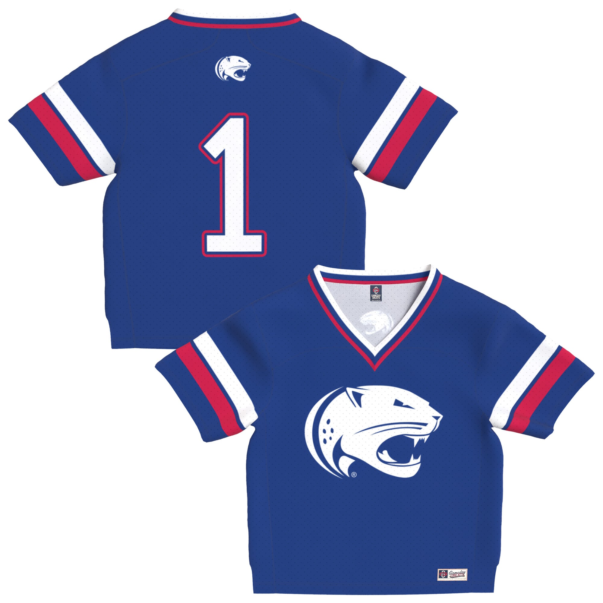 Toddler Blue South Alabama Jaguars Lightweight Collegiate Football Fashion Jersey