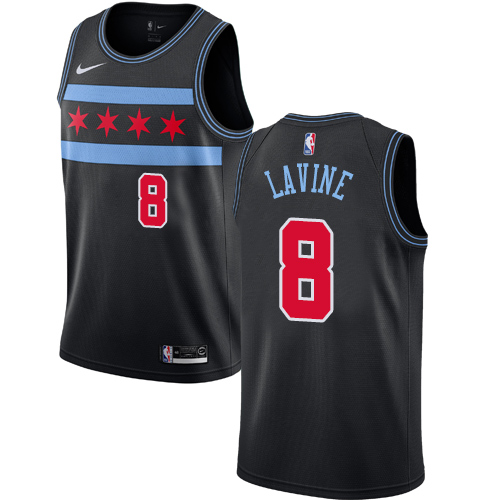 Nike Clippers Black Chicago Bulls #8 Jersey - Cost-Effective