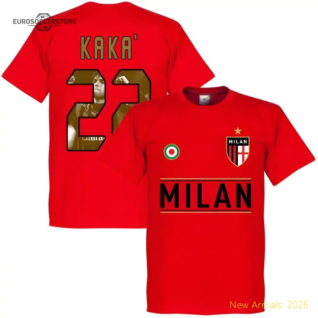 Authentic Ac Milan Kaka 22 Gallery Team Kids T-Shirt - Red