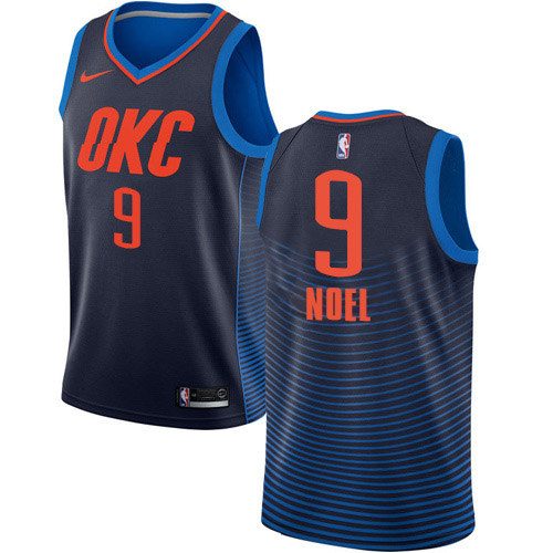Blue Nike C. Thunder #9 NBA Jersey Game Day Wear Basketball Jersey