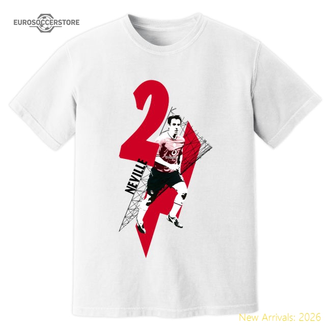 Premium Gary Neville Man United Premier League Legend T-shirt (white