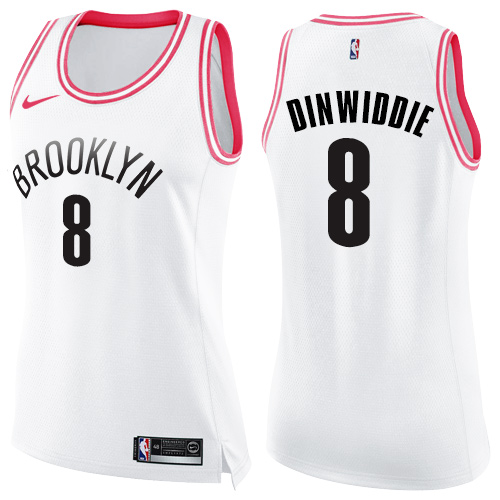 BKN White Nike B. Nets #8 NBA Jersey NBA Fan Apparel Premium Quality