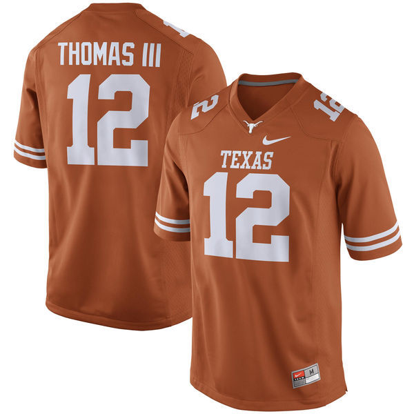 Men's UT Longhorns Orange 2024 official Earl Thomas #12 stitched