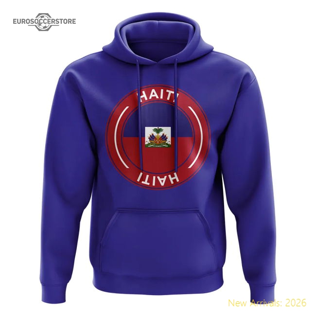 Haiti Football Badge Hoodie (royal) - Budget-friendly - Match Quality